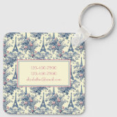 パリ名門私立校風のトワールモノグラム キーホルダー (裏面)