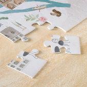 パリ図解入りの、写真付きのポスターの地図 ジグソーパズル (側面)