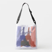 パリ国旗のトートバッグ クロスボディバッグ (裏面)