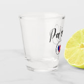 パリ国旗のハート，フランス ショットグラス (左)