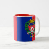 パリ国旗、フランス2色コーヒーマグ ツートーンマグカップ (正面右)