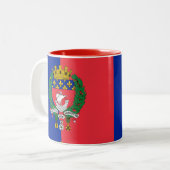 パリ国旗、フランス2色コーヒーマグ ツートーンマグカップ (正面左)