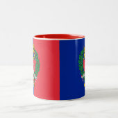パリ国旗、フランス2色コーヒーマグ ツートーンマグカップ (中央)