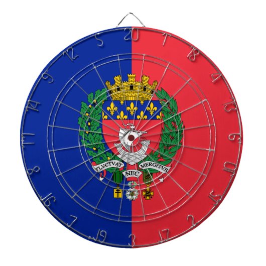 パリ国旗（フランス） ダーツボード (正面)