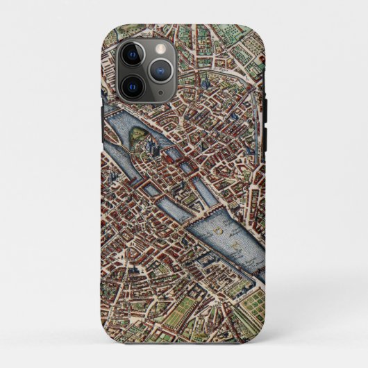 パリ地図シティオールド Case-Mate iPhoneケース (裏面)
