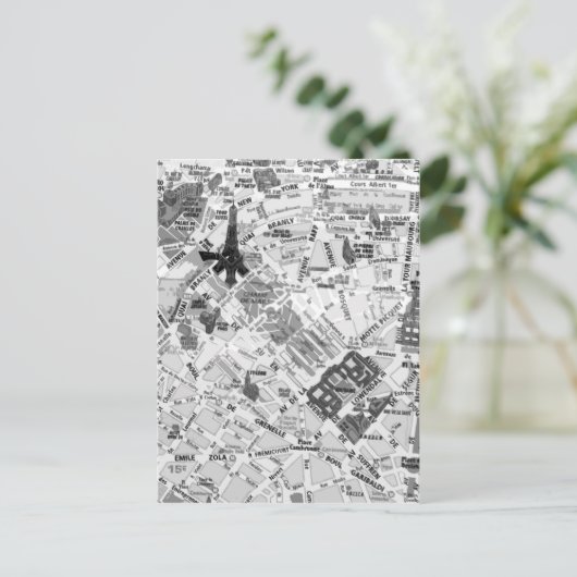 パリ地図 ポストカード (スタンド正面)