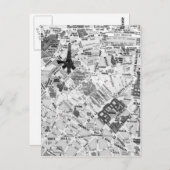 パリ地図 ポストカード (正面/裏面)