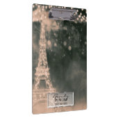 パリ夕べナイトライツシックグラムパーソナライズされた クリップボード (右)