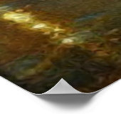 パリ夕べレインランプ印象派スタイル ポスター (角)