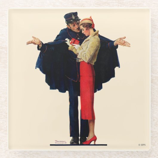 パリ失ったで ガラスコースター (正面)