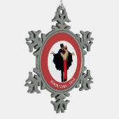 パリ失ったで スノーフレークピューターオーナメント (左)