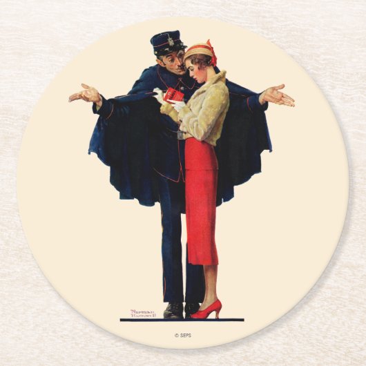 パリ失ったで ラウンドペーパーコースター (正面)