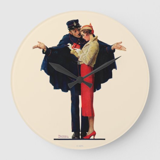 パリ失ったで ラージ壁時計 (正面)