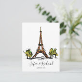 パリ婚約提案、アニバーサリーカップルの贈り物 シーズンポストカード (スタンド正面)