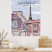 パリ婚約提案、アニバーサリーカップルの贈り物 ポスター (キッチン)