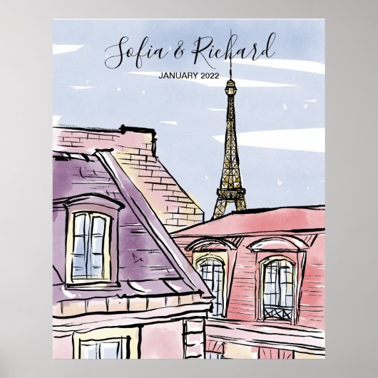 パリ婚約提案、アニバーサリーカップルの贈り物 ポスター (正面)