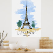 パリ婚約提案、アニバーサリーカップルの贈り物 ポスター (キッチン)