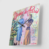 パリ州のモード スクエア壁時計 (傾斜)