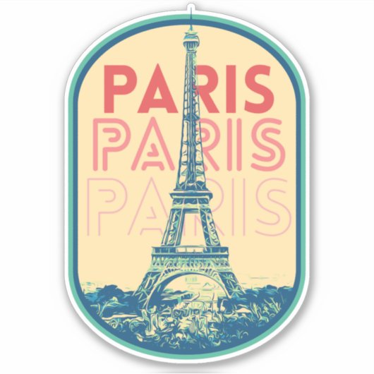 パリ市フランスは私の故郷誇りを持ったのステッカー シール (正面)