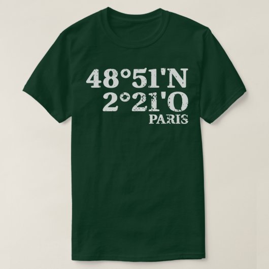 パリ座標4 Tシャツ (デザイン正面)