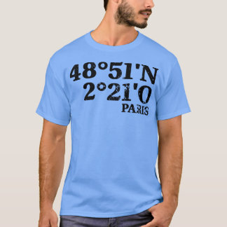 パリ座標 Tシャツ