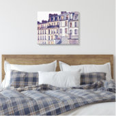 パリ建築 |屋根上部建物 キャンバスプリント (インサイチュ (寝室))
