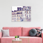 パリ建築 |屋根上部建物 キャンバスプリント (インサイチュ (リビング))