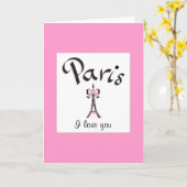 「パリ愛してる」 カード (黄色い花)