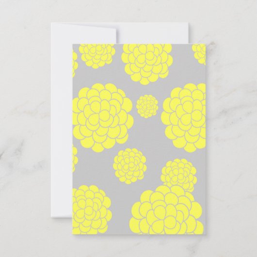 パリ愛黄色い花は日付の予算を救います セーブザデート (裏面)