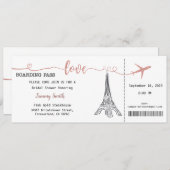 パリ招待状ブライダルシャワー招待 招待状 (正面/裏面)