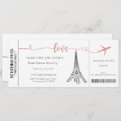 パリ招待状ブライダルシャワー招待 招待状 (正面/裏面)