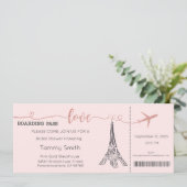 パリ招待状ブライダルシャワー招待 招待状 (スタンド正面)