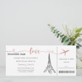 パリ招待状ブライダルシャワー招待 招待状 (スタンド正面)