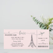 パリ招待状ブライダルシャワー招待 招待状 (スタンド正面)