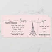 パリ招待状ブライダルシャワー招待 招待状 (正面/裏面)