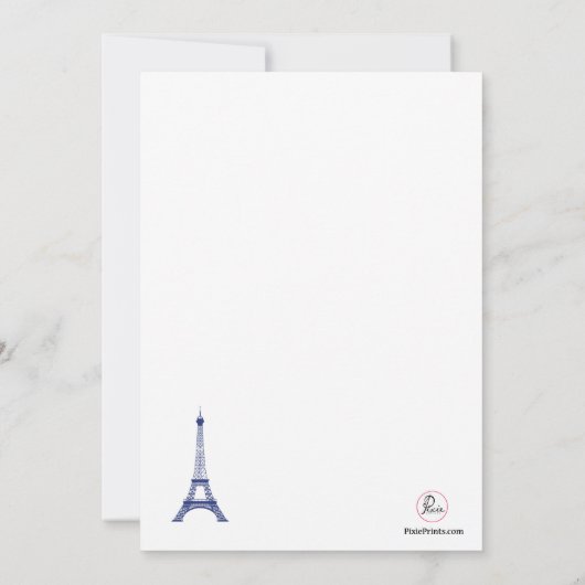 パリ招待状 招待状 (裏面)