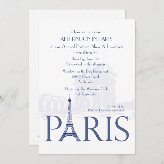 パリ招待状 招待状 (正面/裏面)