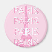 パリ旅行アート、旅行アート、アー名門私立校風のト、ピンク マグネット (正面)