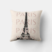 パリ旅行アート、旅行アート、パステル、ミニマリスト クッション (裏面)