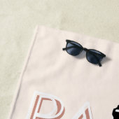 パリ旅行アート、旅行アート、パステル、ミニマリスト ビーチタオル (インサイチュ)