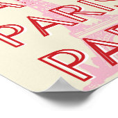 パリ旅行アート、旅行アート、ミニマ名門私立校風のリスト ポスター (角)