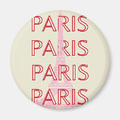 パリ旅行アート、旅行アート、ミニマ名門私立校風のリスト マグネット (正面)