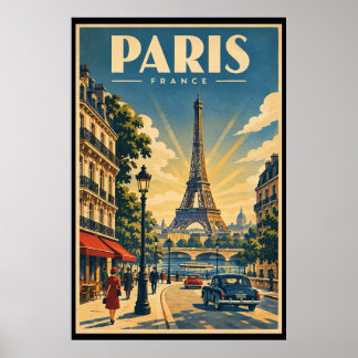 パリ旅行ポスター アイフェル塔 フランス ヴィンテージ ポスター
