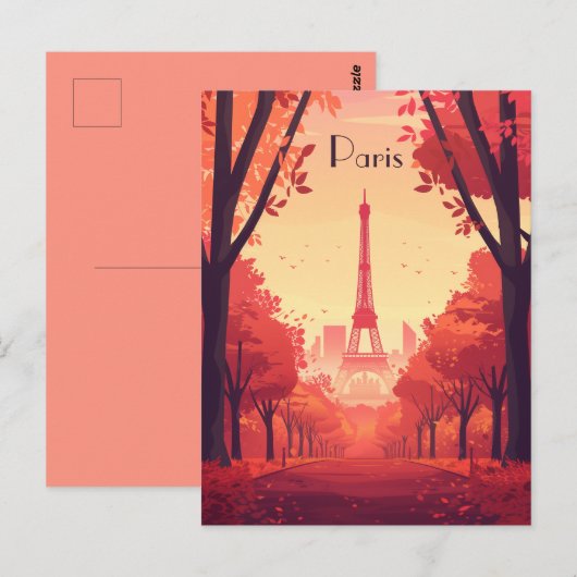 パリ旅行 ポストカード (正面/裏面)