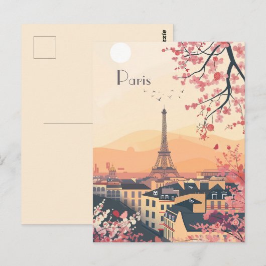 パリ旅行 ポストカード (正面/裏面)