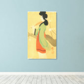 パリ日本のの女性の見解 キャンバスプリント (インサイチュ (ウッドフロア))