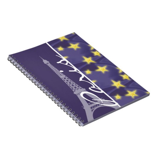 パリ星空の夜;エッフェルタワー ノートブック (右側)