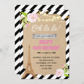 パリ春パーティの招待状 招待状 (正面/裏面)