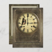 パリ時計はがきパーソナライズされた ポストカード (正面/裏面)