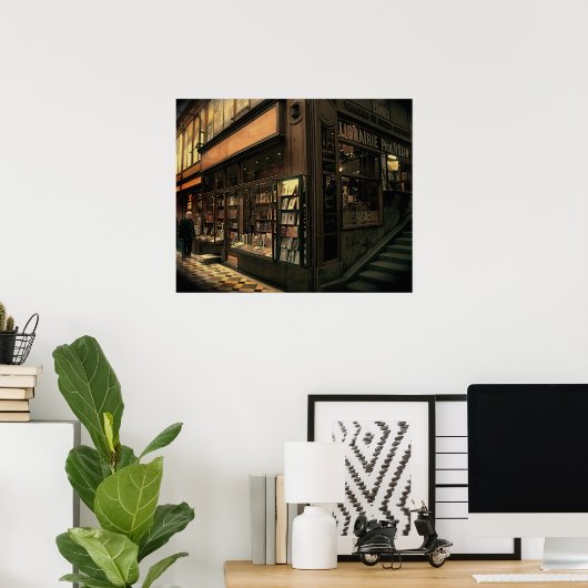 パリ書店 ポスター (ホームオフィス)